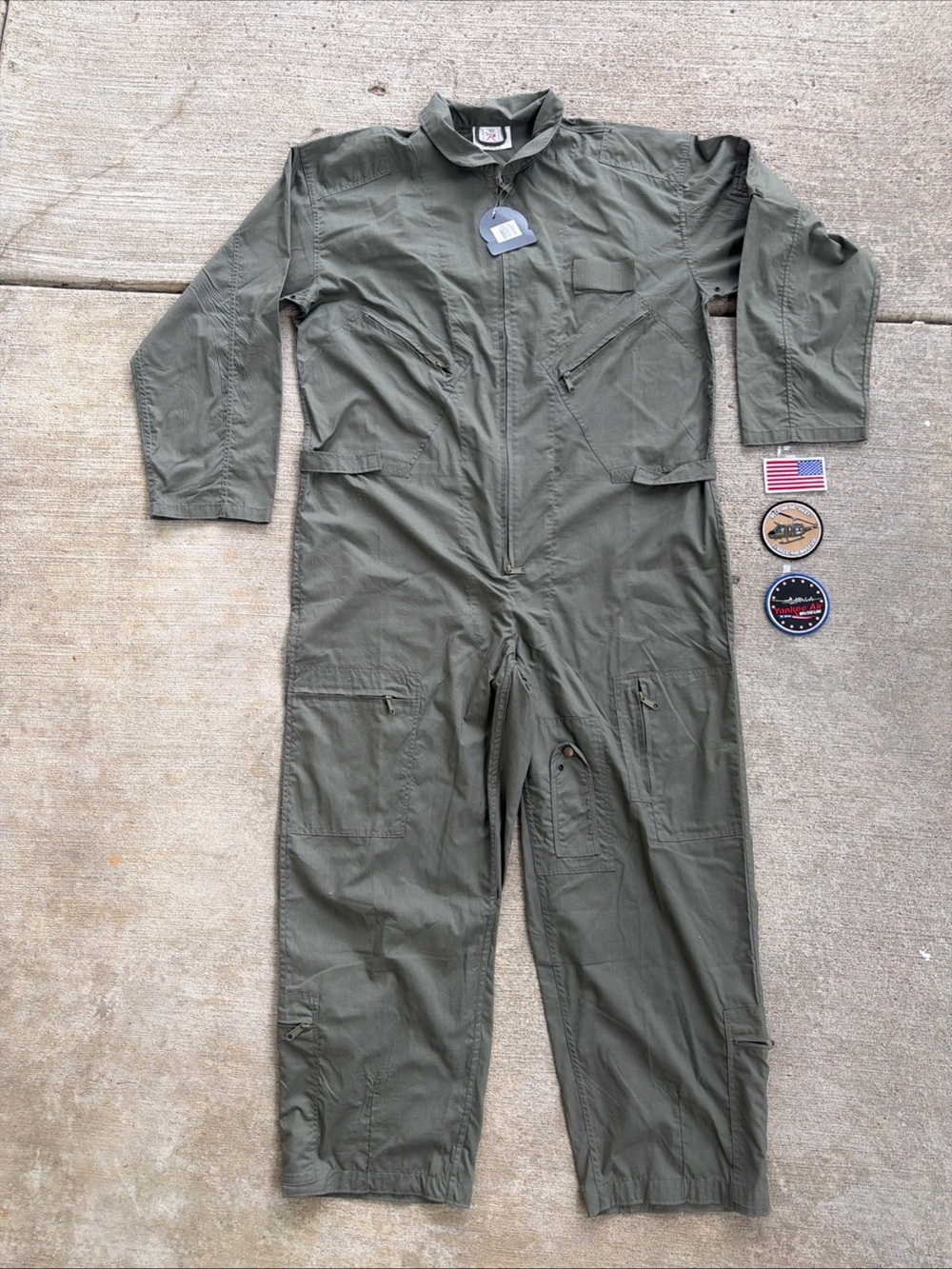 Rothco Flight Suit Intermediate Coveralls Men 2XL Green Military Workwear NWT+ 3